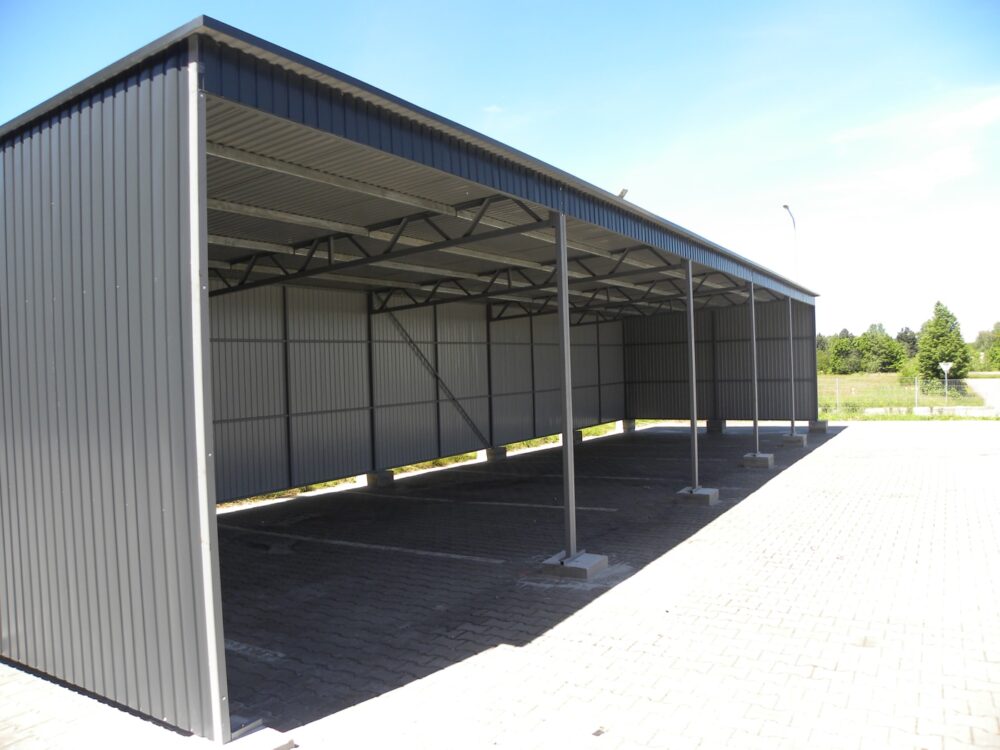 Wiata garażowa z blachy trapezowej 15x6 wysokość 3.5m - Image 6