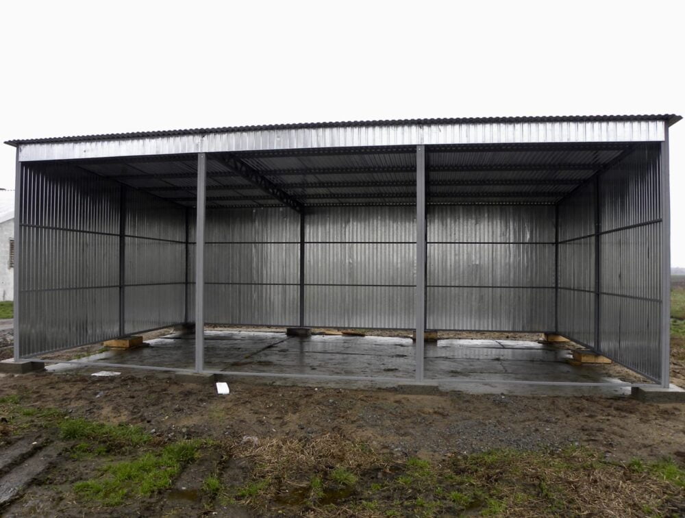 Wiata garażowa z blachy trapezowej 9x6 wysokość 4m - Image 3