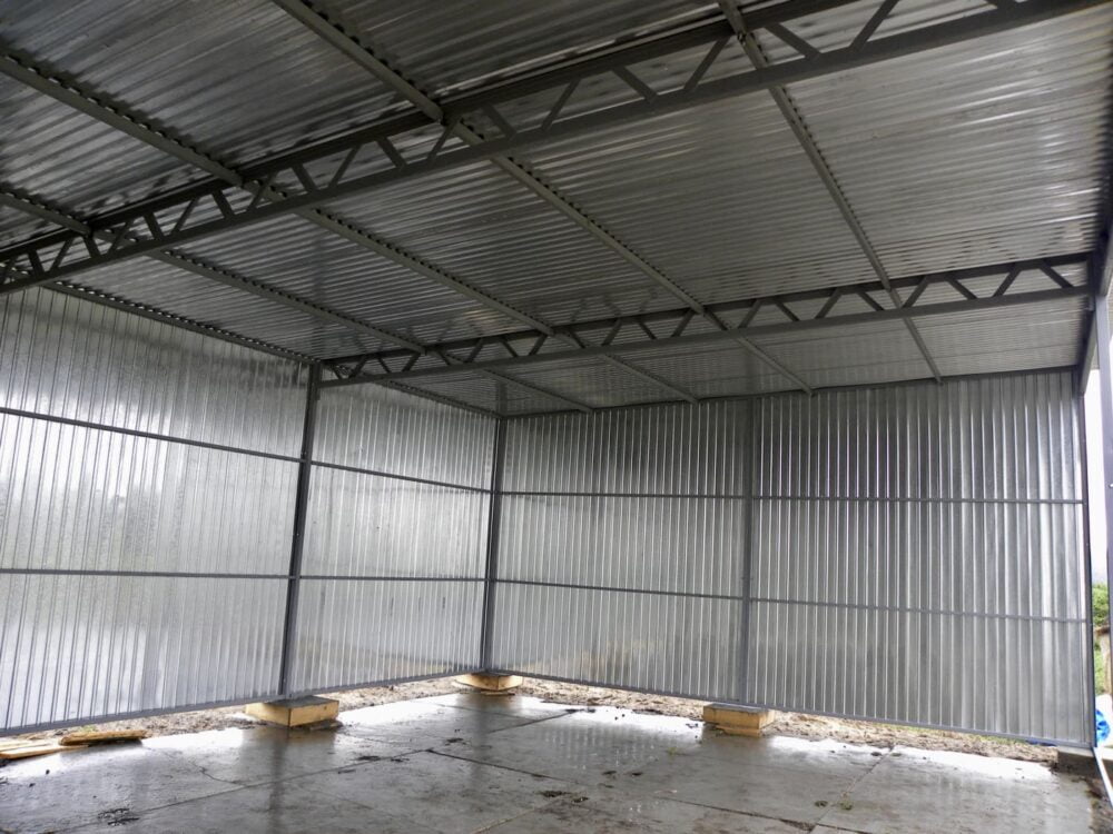 Wiata garażowa z blachy trapezowej 9x6 wysokość 4m - Image 2