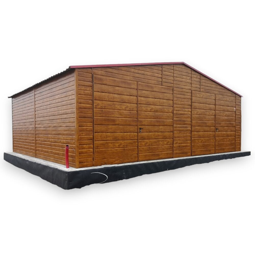 Garaż blaszany Premium dwuspadowy 8x8 brama 2.30 m - Image 3