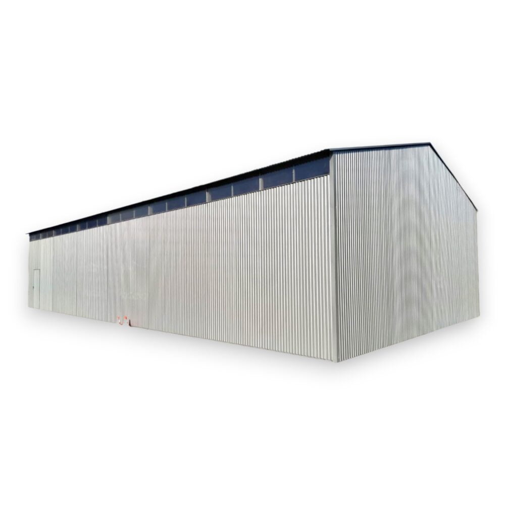 Hala magazynowa 10x15 z blachy trapezowej dach dwuspadowy brama 3x4 - Image 3