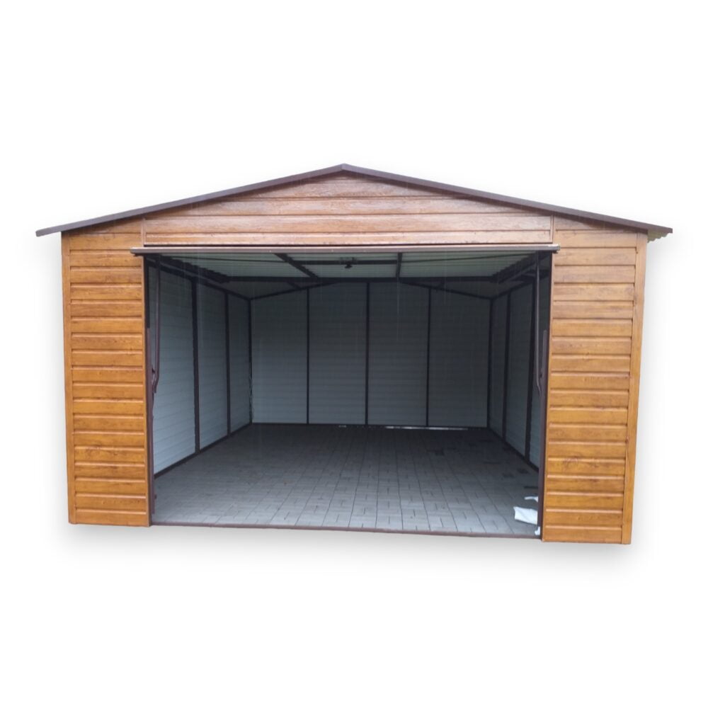 Garaż blaszany Premium dwuspadowy 5x6m brama uchylna - Image 3