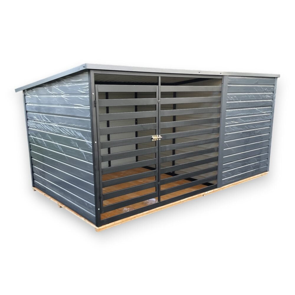 Kojec boks dla psa ze schowkiem 5x2.5m grafit - Image 2