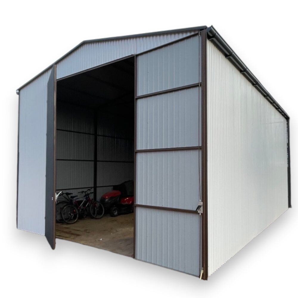 Hala magazynowa 6x12 z blachy trapezowej dach dwuspadowy - Image 3