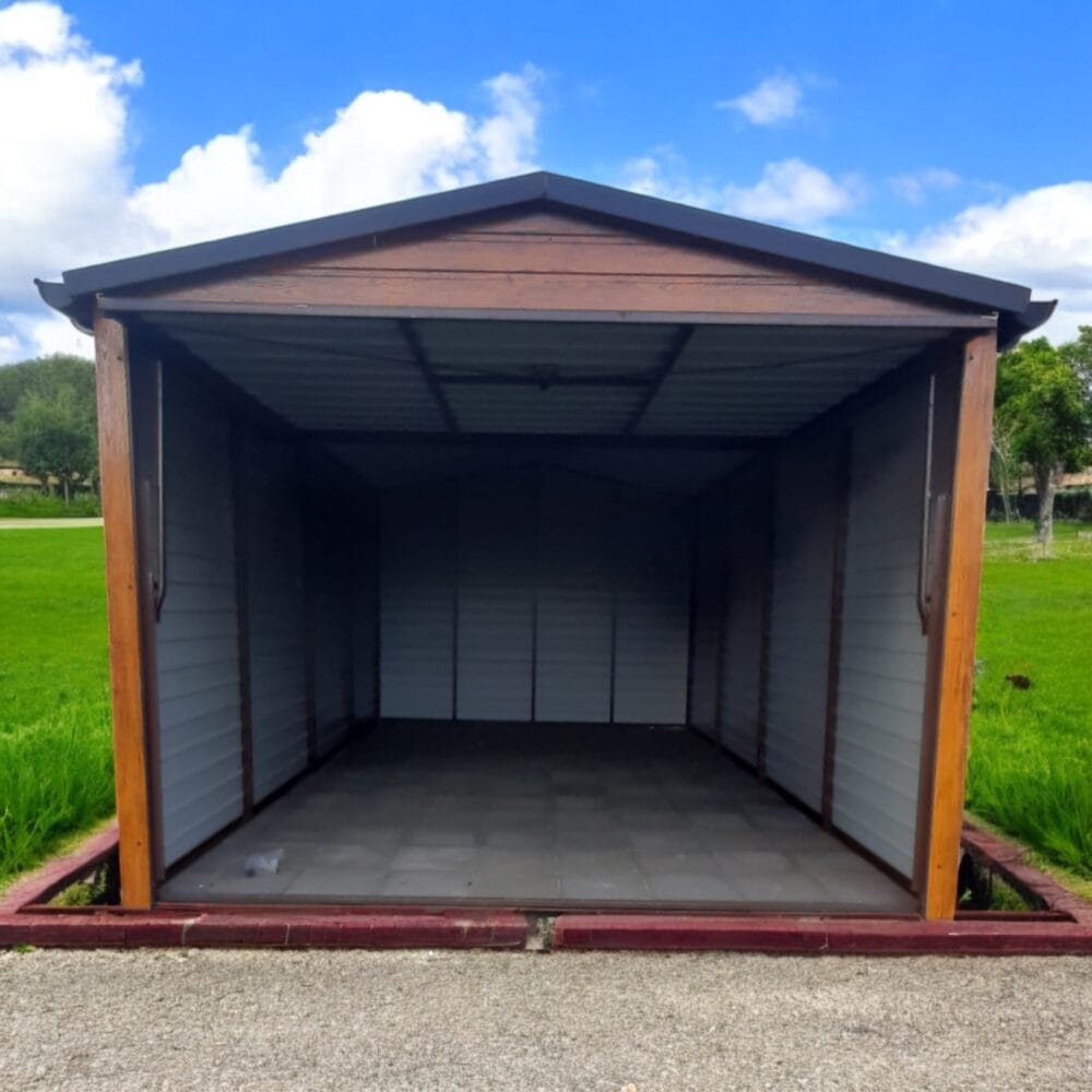 Garaż blaszany Premium dwuspadowy 3×7 brama uchylna - Image 4