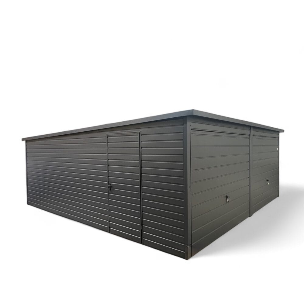 Garaż blaszany Premium dwustanowiskowy 6×6 brama - Image 3