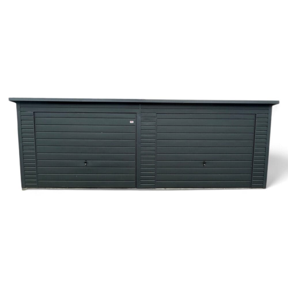 Garaż blaszany Premium dwustanowiskowy 7×6 bramy uchylne - Image 2