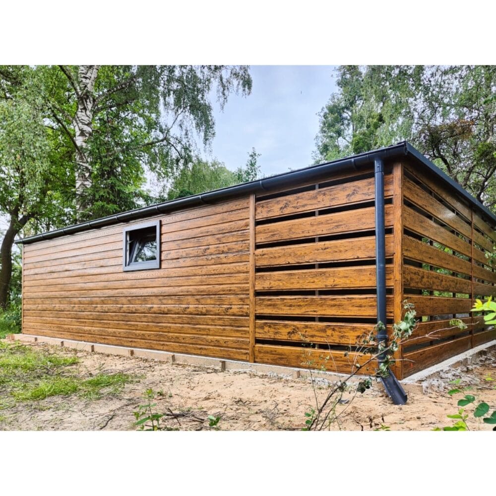 Domek ogrodowy 7,5×6 drewnopodobny ze schowkiem - Image 4