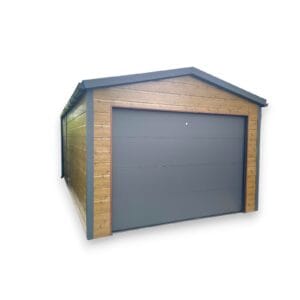 Zateplená garáž z dreveného sendvičového panelu 4x6