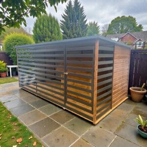 Dog Box 4×2,5 m drevený panelový grafit