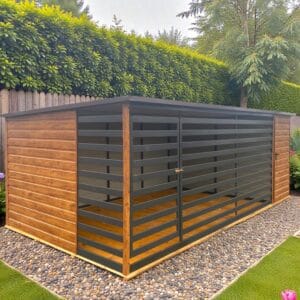 Koterec pre psov s úložným priestorom 5x2,5m grafit (Kopia)