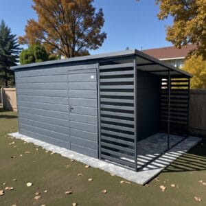 Záhradný domček na náradie 5 x 3 dreváreň vpravo