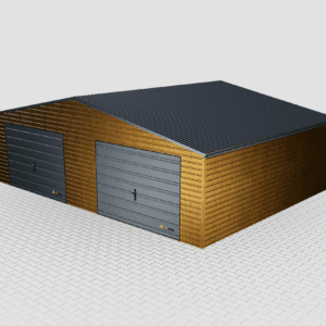 Prémiová štítová plechová garáž 8x6 dvojité auto