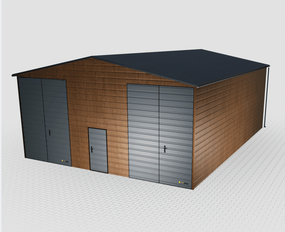 Izolovaná garáž 9x12 z dreveného sendvičového panelu