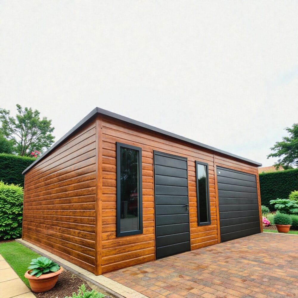 Záhradný domček 6 × 5,8 dreva s úložným priestorom