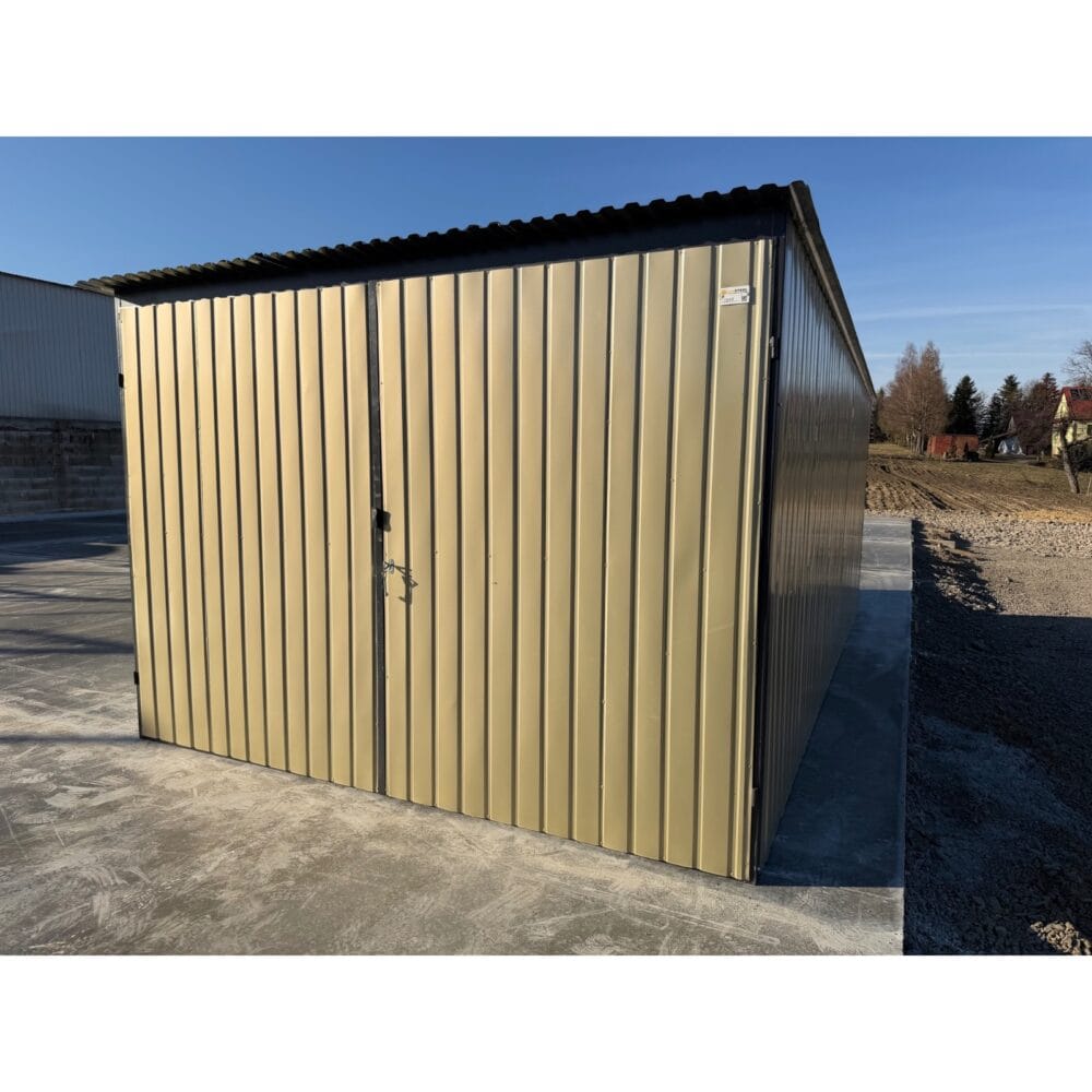 Štandardná plechová garáž 3,5x6 metalická piesková farba